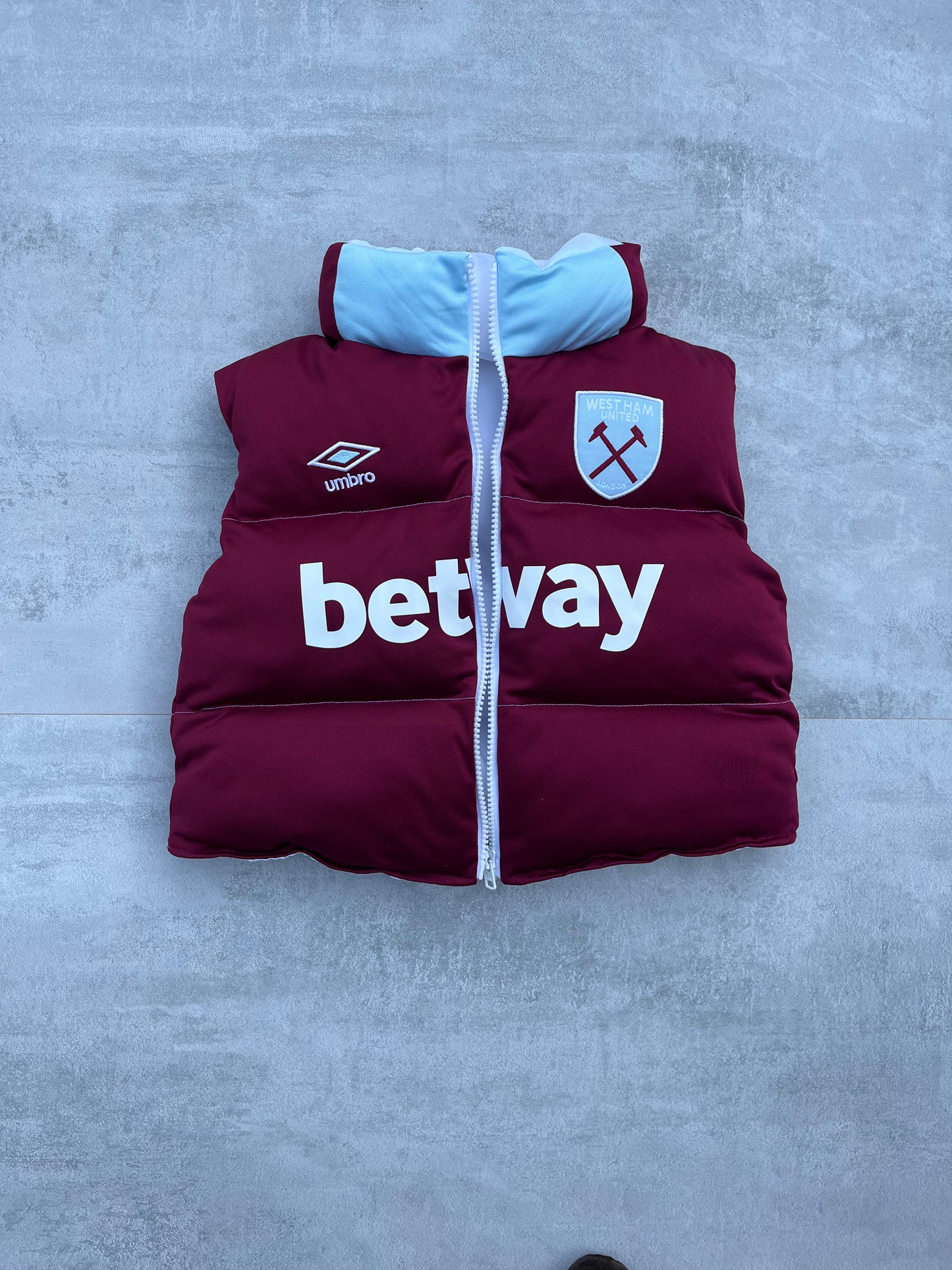 West Ham Puffer Vest Womens