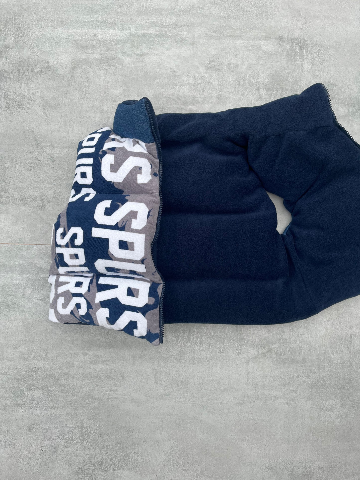 Spurs Denim Puffer Vest Womens