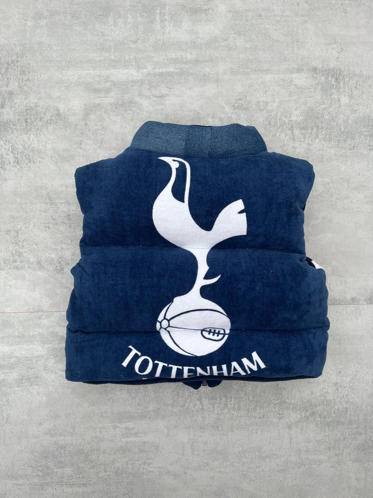 Spurs Denim Puffer Vest Womens