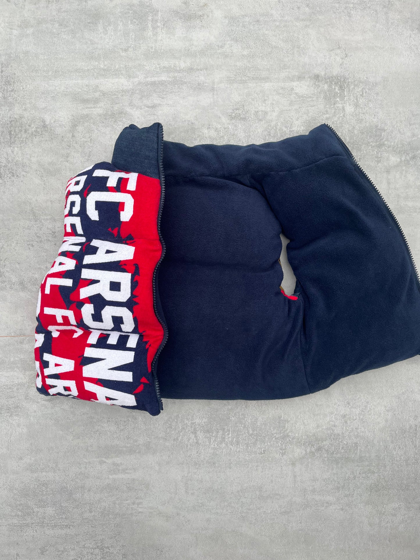 Arsenal Denim Puffer Vest Womens