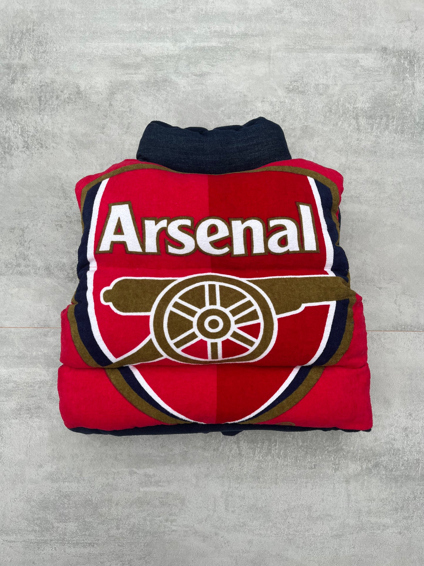 Arsenal Denim Puffer Vest Womens