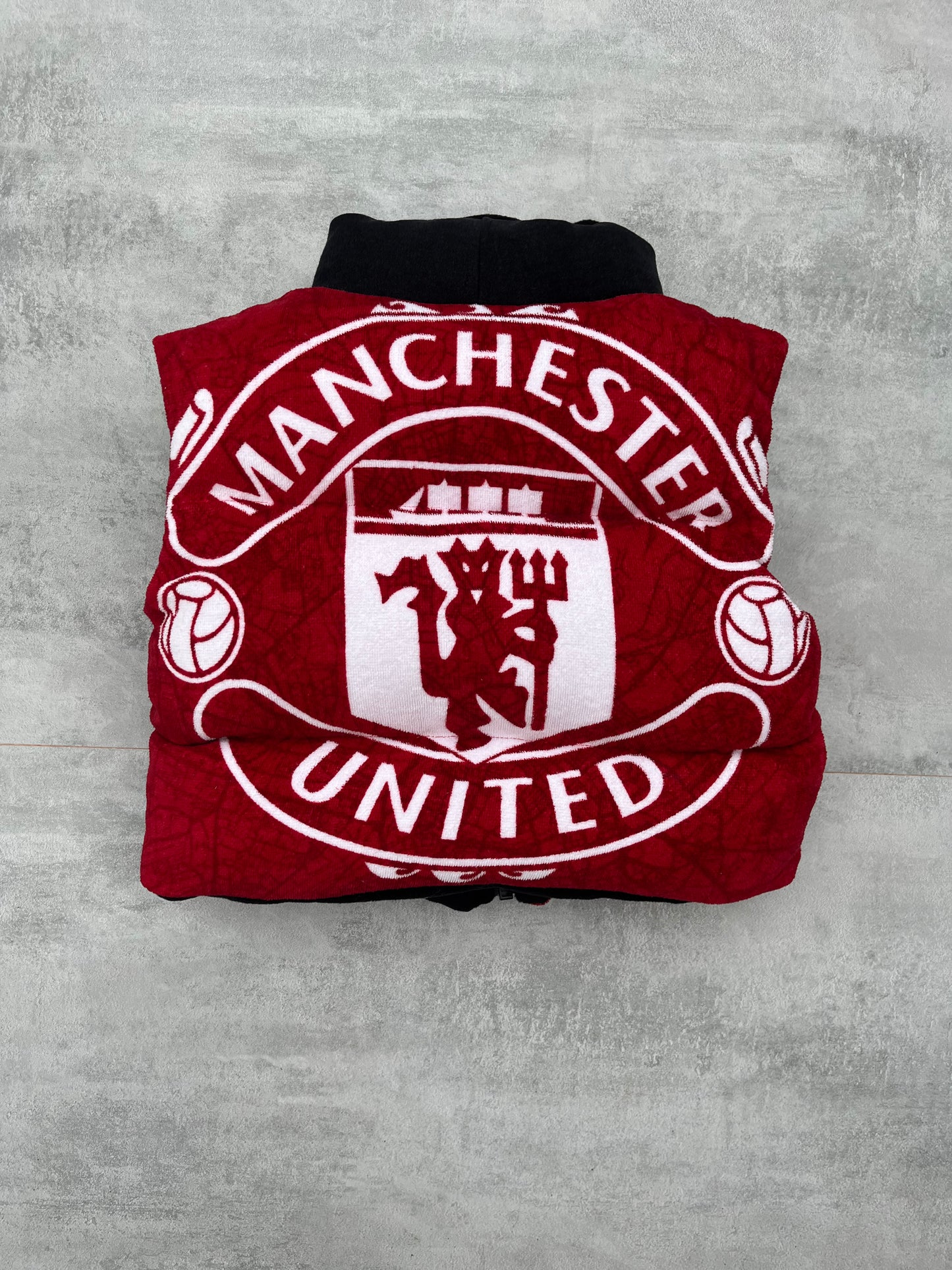 Manchester Utd Denim Puffer Vest Womens