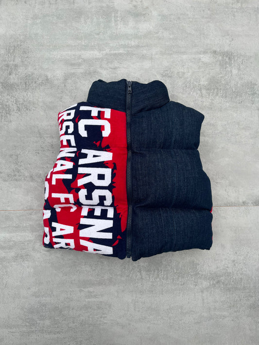 Arsenal Denim Puffer Vest Womens