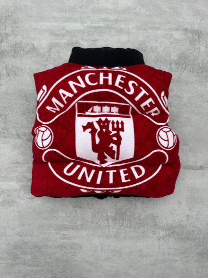 Manchester Utd Denim Puffer Vest Womens